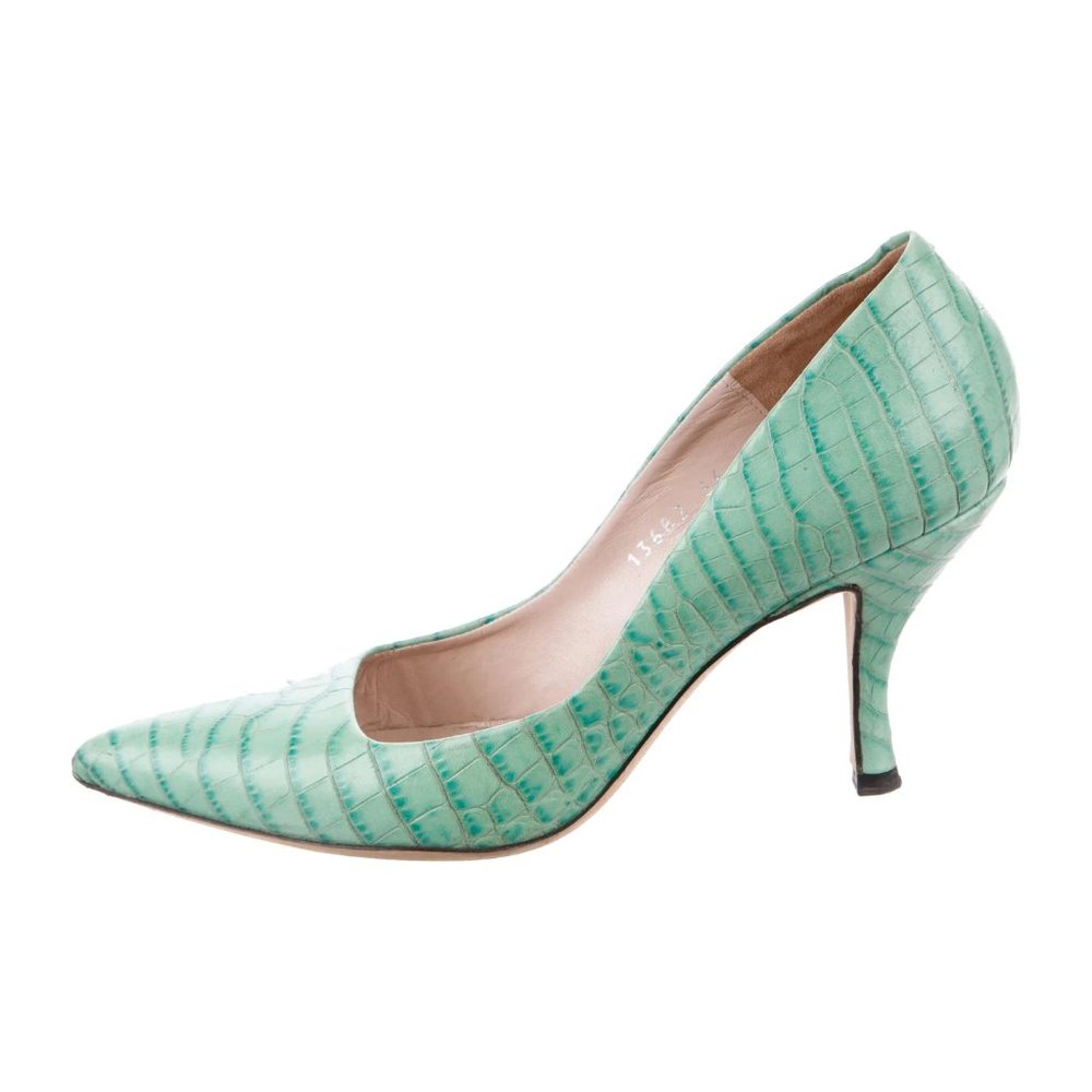 Dries Van Noten Embossed Pumps  36
